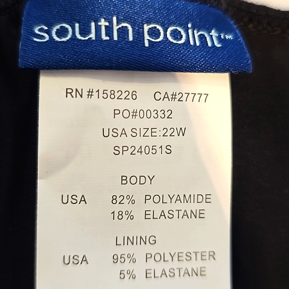 NWT South Point 2 piece Black & White Swim Set Size 22 - Picture 5 of 10